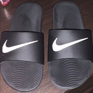 Black Nike Slides